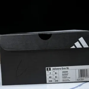 adidas JH6205 ADIZERO EVO SL SHOCK-ABSORBING PROFESSIONAL RUNNING SHOES WHITE/PINK/BLACK