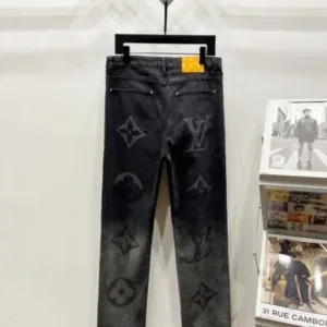 LOUIS VUITTON Denim K1250 Damoflage jacquard Marque LV déposée jeans pants
