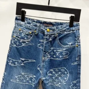LOUIS VUITTON Denim K1320 Damoflage jacquard Marque LV déposée jeans pants