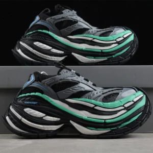 balenciaga 821135 wpltf 0312 platform/w mesh/tpu/pu/w grey/green sneaker shoes