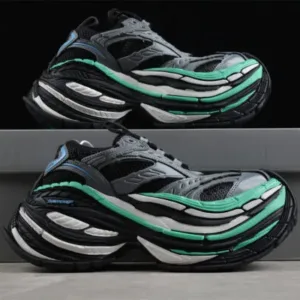 balenciaga 821135 wpltf 0312 platform/w mesh/tpu/pu/w grey/green sneaker shoes