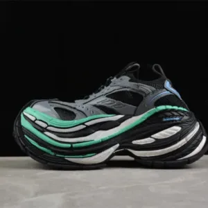 balenciaga 821135 wpltf 0312 platform/w mesh/tpu/pu/w grey/green sneaker shoes