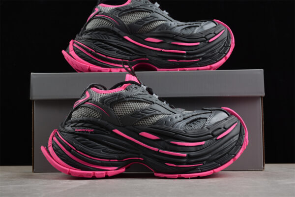 balenciaga 821137 wpltf 0125 platform/w mesh/tpu/pu/w grey/pink sneaker shoes - balenciaga, mesh, platform, tpu, wpltf