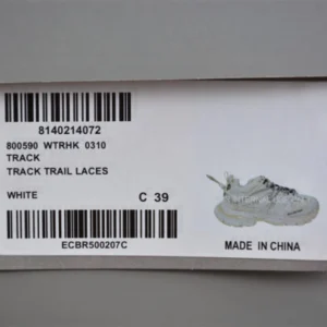 balenciaga track trail laces ecbr5002207C white 800590 wtrhk 0310 C 39 sneaker shoes