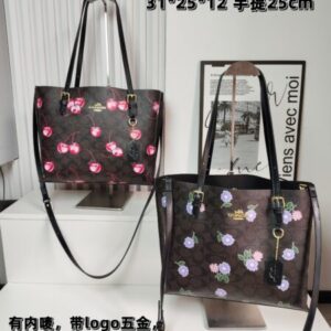 Coach 961361 leatherware new york flower cherry tote handbags