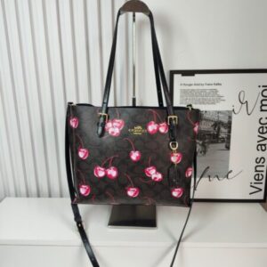 Coach 961361 leatherware new york flower cherry tote handbags