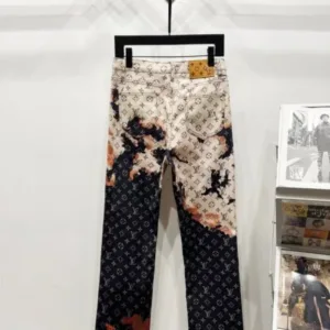 Louis Vuitton H108 24ss Campfire Gradient Old-Fashioned Loose Straight Jeans