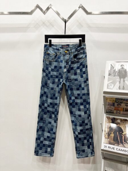 LOUIS VUITTON Denim K1050 Damoflage jacquard Marque LV déposée jeans pants - Denim, denim jeans pants, Jeans, jeans pants, louis, LV denim, lv denim jeans, lv denim pants, lv jeans, lv jeans pants, lv pants, pants, vuitton