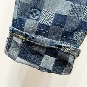 LOUIS VUITTON Denim K1050 Damoflage jacquard Marque LV déposée jeans pants