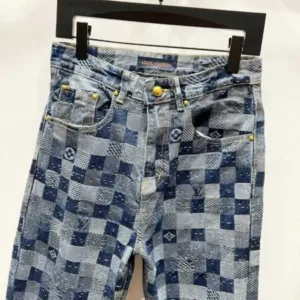 LOUIS VUITTON Denim K1050 Damoflage jacquard Marque LV déposée jeans pants