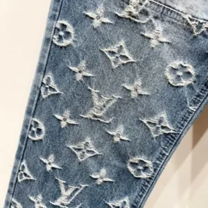 LOUIS VUITTON Denim K1230 Damoflage jacquard Marque LV déposée jeans pants
