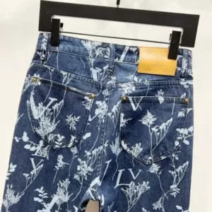 LOUIS VUITTON Denim K1260 Damoflage jacquard Marque LV déposée jeans pants