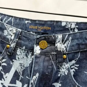 LOUIS VUITTON Denim K1260 Damoflage jacquard Marque LV déposée jeans pants