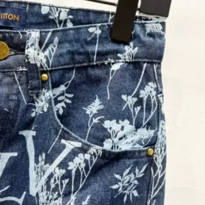 LOUIS VUITTON Denim K1260 Damoflage jacquard Marque LV déposée jeans pants