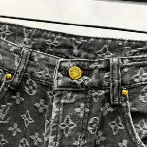 LOUIS VUITTON Denim K1340 Damoflage jacquard Marque LV déposée jeans pants