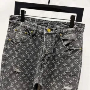 LOUIS VUITTON Denim K1340 Damoflage jacquard Marque LV déposée jeans pants