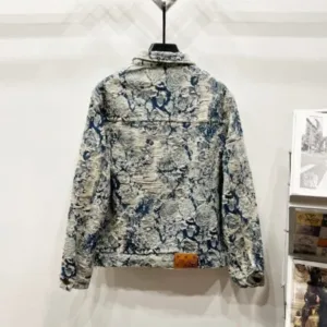 Louis Vuitton FW22 / LV Louis Vuitton floral and plant-printed K950 denim jacket