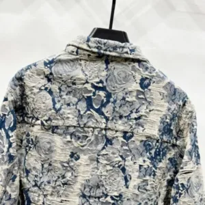 Louis Vuitton FW22 / LV Louis Vuitton floral and plant-printed K950 denim jacket