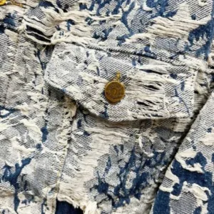 Louis Vuitton FW22 / LV Louis Vuitton floral and plant-printed K950 denim jacket