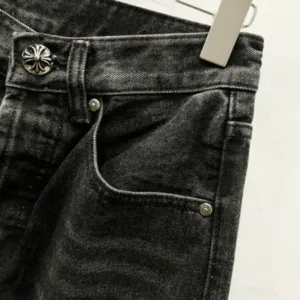 Chrome Hearts C007 Drak Miami Black Milk Cow Leather Jeans