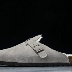 BIRKENSTOCK fluffy slippers BOSTON SUEDE SERIES LOW TOP COWHIDE SUEDE CASUAL SHOES