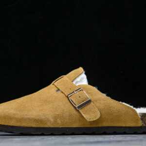 BIRKENSTOCK fluffy slippers BOSTON SUEDE SERIES LOW TOP COWHIDE SUEDE CASUAL SHOES