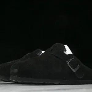 BIRKENSTOCK fluffy slippers BOSTON SUEDE SERIES LOW TOP COWHIDE SUEDE CASUAL SHOES
