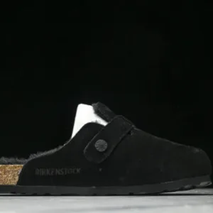 BIRKENSTOCK fluffy slippers BOSTON SUEDE SERIES LOW TOP COWHIDE SUEDE CASUAL SHOES