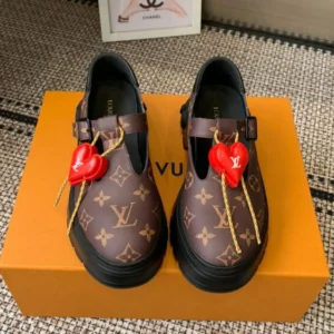 Louis Vuotton 25ss new thick soled Mary Jane big toe shoes