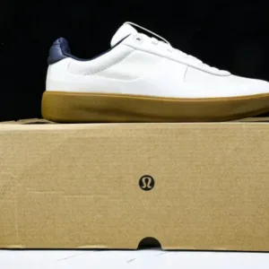 LULULEMON LW9AV8S01-25 CITYVERSE LOW TOP SPORTS AND CASUAL SNEAKERS WHITE/NAVY BLUE/COFFEE shoes