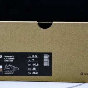 LULULEMON LW9AV8S01-25 CITYVERSE LOW TOP SPORTS AND CASUAL SNEAKERS WHITE/NAVY BLUE/COFFEE shoes