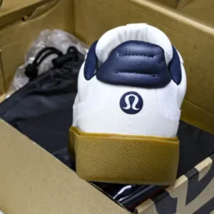 LULULEMON LW9AV8S01-25 CITYVERSE LOW TOP SPORTS AND CASUAL SNEAKERS WHITE/NAVY BLUE/COFFEE shoes