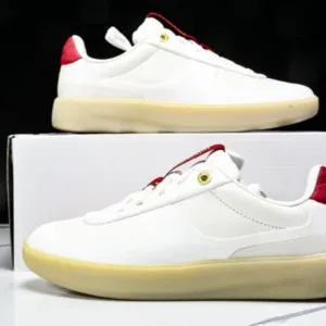 LULULEMON LW9B07S04-24 CITYVERSE LOW TOP SPORTS AND CASUAL SNEAKERS WHITE/LIGHT WHEAT/RED shoes