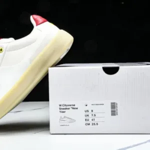 LULULEMON LW9B07S04-24 CITYVERSE LOW TOP SPORTS AND CASUAL SNEAKERS WHITE/LIGHT WHEAT/RED shoes
