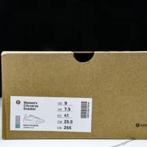 LULULEMON LW9FFIS01-25 CITYVERSE LOW TOP SPORTS AND CASUAL SNEAKERS WHITE/GREY/LIGHT WHEAT/MINT GREEN shoes