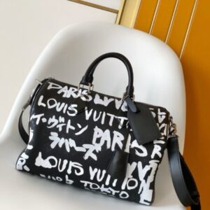 LV Speedy P9 Bandoulière 30 Scribble L&V M26175 tote hand bags