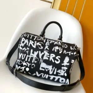 LV Speedy P9 Bandoulière 30 Scribble L&V M26175 tote hand bags