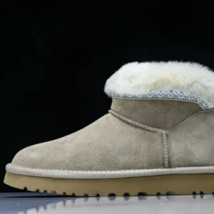UGG 11174496 WOMEN’S SNOW BOOTS 2025 WINTER WOOLEN BOOTS ANTI SLIP ANKLE BOOTS BROWN/WHITE shoes