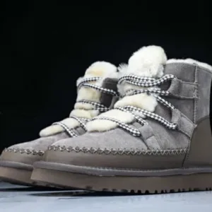 UGG W11574574 THE NEW AUTUMN WOMEN’S SNOW BOOTS ARE COMFORTABLE WARM AND CASUAL DARK GRAY/COFFEE