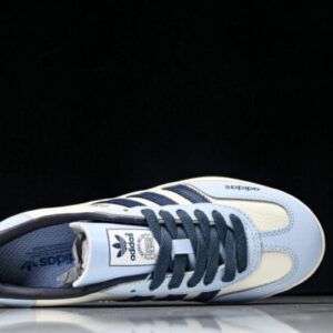 adidas DD6609 ORIGINALS GAZELLE INDOOR CLOVER RETRO CASUAL ANTI SLIP BOARD SHOES NAVY BLUE/WHITE/BLUE