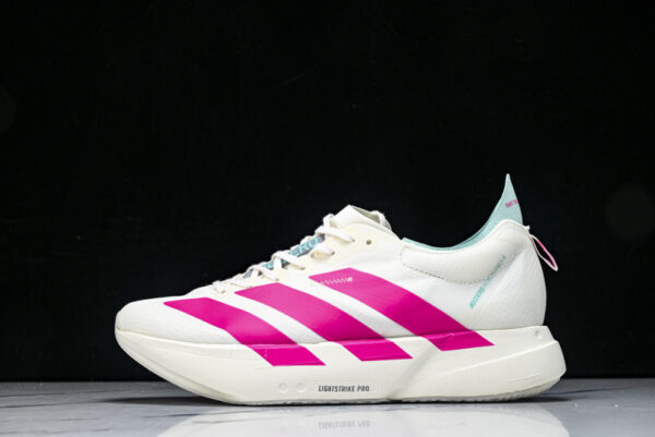 adidas KJ3873 ADIOS 4 M BREATHABLE LIGHTWEIGHT AND LOW TOP RUNNING SHOES PINK/WHITE/SKY BLUE - adidas 2025, adidas 2025 sneakers, adidas 2026, adidas 2026 sneakers, adidas board shoes, adidas casual, adidas casual sneakers, adidas gazelle casual, adidas gazelle indoor, adidas origianl sneakers, adidas outlet, adidas s25, adidas s25 sneakers, adidas s26, adidas s26 sneakers, adidas shoes, adidas sneakers, adizero ADIOS, adizero adios pro 4 m, BREATHABLE LIGHTWEIGHT, lightstrike pro, LOW TOP RUNNING SHOES, this too shall pass