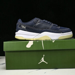 IB4489-451 AIR JORDAN FLIGHT COURT SP AJ RETRO SPORTS SNEAKERS NAVY BLUE/YELLOW/WHITE