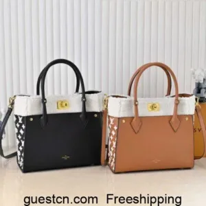 Louis Vuitton On My Side MM High End cowhide Leathers Tuffetage Tote Handbags