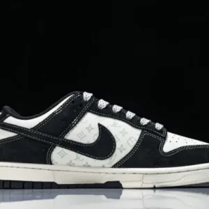 L&V Nike CX5050-Y19 DUNK LOW JOINTLY GRAFFITI PRINT HIGH END CUSTOM MADE CASUAL SNEAKERS BLACK/WHITE