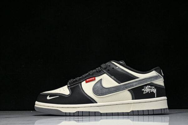 Nike DN3168-003 DUNK LOW STUSSI CO BRANDED LOW TOP CASUAL SNEAKERS DARK GRAY/BLACK/BEIGE - CASUAL SNEAKERS, men's nike, nike, nike 2025 sneakers, nike 2026 sneakers, Nike air force, nike air force sneakers, nike boys shoes, nike boys sneakers, nike casual, nike casual sneakers, nike kids, nike kids shoes, nike kids sneakers, nike man sneakers, nike men's, nike shoes, nike sneakers, nike sneakers shoes, nike sports shoes, nike sports sneakers, nike students shoes, nike students sneakers, nike stussy, nike stussy casual, nike supreme af-1 sneakers, stussy casual