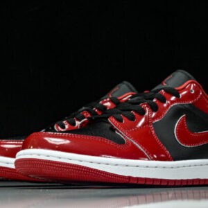 Nike HV4089-006 JORDAN 1 LOW SE PATENT CJ VARSITY RED BLACK BLACK/WHITE/VARSITY RED