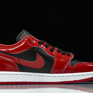 Nike HV4089-006 JORDAN 1 LOW SE PATENT CJ VARSITY RED BLACK BLACK/WHITE/VARSITY RED