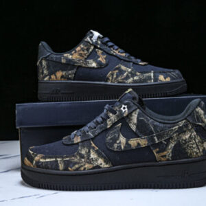Nike IH1221-001 AIR FORCE 1 07 LOW CASUAL SNEAKERS KHAKI/BLACK