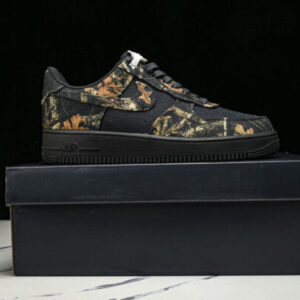 Nike IH1221-001 AIR FORCE 1 07 LOW CASUAL SNEAKERS KHAKI/BLACK