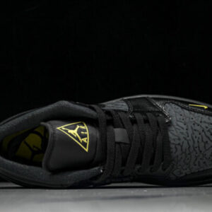 Nike IM6568-010 JORDAN 1 LOW BLACK ELEPHANT PRINT BLACK/ANTHRACITE/TOUR YELLOW